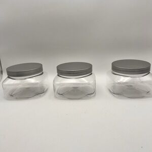 3-Piece Leak-Proof Square Travel Jars - Perfect for Makeup Beauty Essentials 8oz